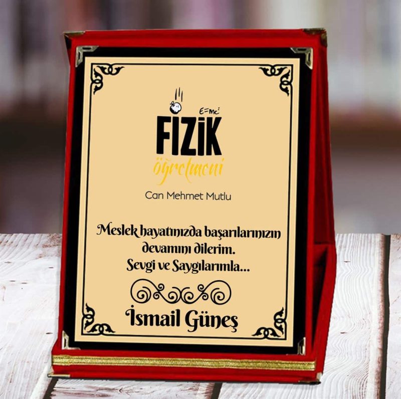 Fizik Öğretmeni Baskılı Plaket (1. Tasarım) | Kişiye Özel - Görsel 1