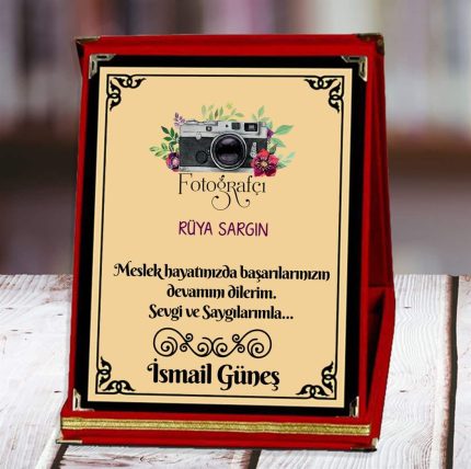Fotoğrafçı Baskılı Plaket (2. Tasarım) | Kişiye Özel