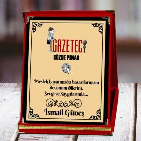 Kişiye Özel Gazeteci Plaketi | İsme Özel Mesleki Hediye