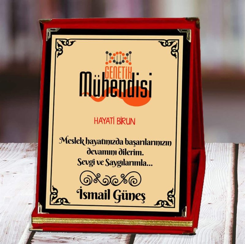 Genetik Mühendisi Baskılı Plaket (1. Tasarım) | Kişiye Özel - Görsel 1