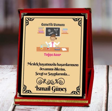 Genetik Uzmanı Baskılı Plaket (1. Tasarım) | Kişiye Özel