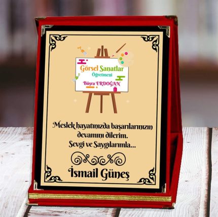 Görsel Sanatlar Öğretmeni Baskılı Plaket (1. Tasarım) | Kişiye Özel
