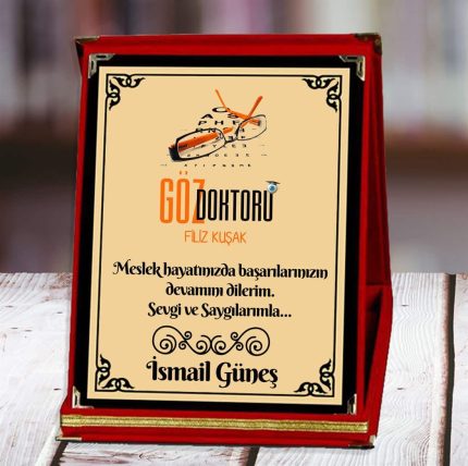 Göz Doktoru Baskılı Plaket (1. Tasarım) | Kişiye Özel