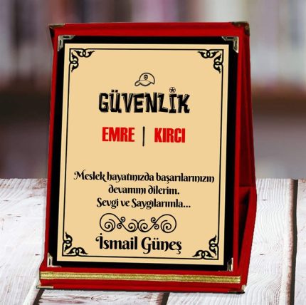 Güvenlik Baskılı Plaket (1. Tasarım) | Kişiye Özel