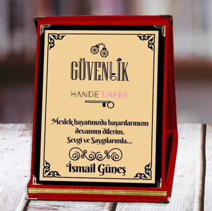 Güvenlik Baskılı Plaket (2. Tasarım) | Kişiye Özel