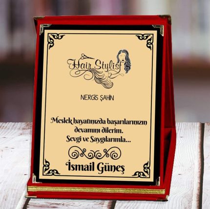 Hair Stylist Baskılı Plaket (1. Tasarım) | Kişiye Özel