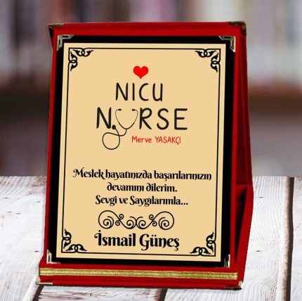 Hemşire Baskılı Plaket (6. Tasarım) | Kişiye Özel