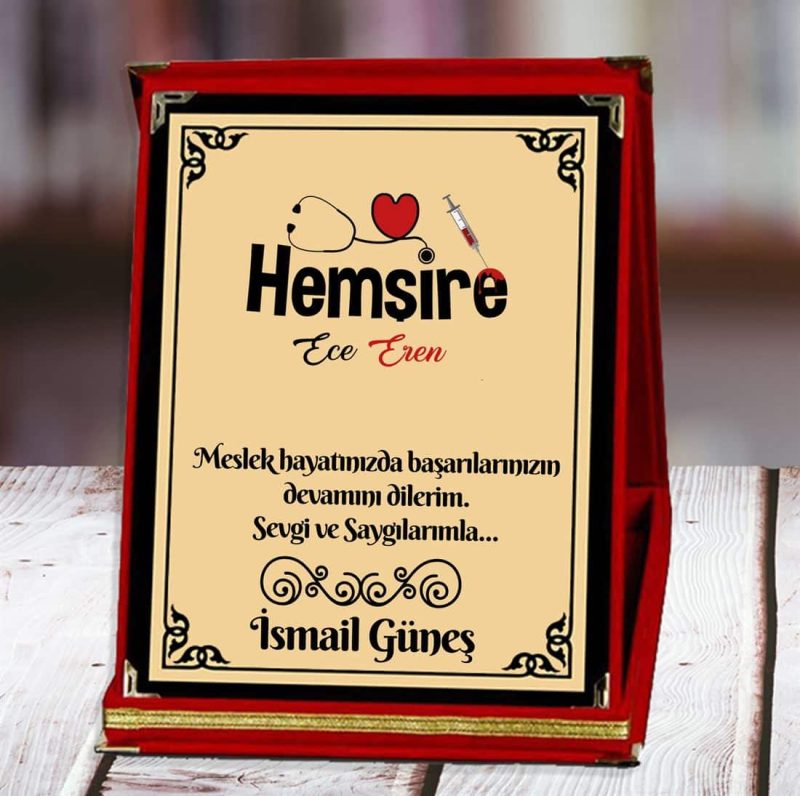 Hemşire Baskılı Plaket (7. Tasarım) | Kişiye Özel - Görsel 1