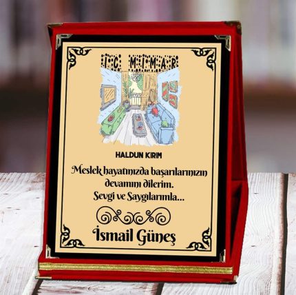 İç Mimar Baskılı Plaket (3. Tasarım) | Kişiye Özel