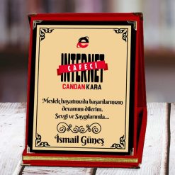 İnternet Kafeci Baskılı Plaket (1. Tasarım) | Kişiye Özel