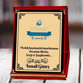 İnternet Kafeci İçin Kişiye Özel Plaket | Mesleki Hediye