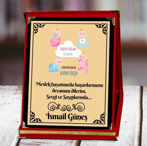Kadın Doğum Uzmanı Baskılı Plaket (2. Tasarım) | Kişiye Özel