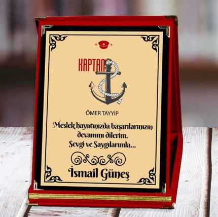 Kaptan Baskılı Plaket (1. Tasarım) | Kişiye Özel