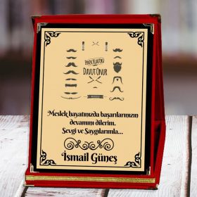 Kuaförlere Özel İsimli Baskılı Plaket - Şık ve Anlamlı Hediye