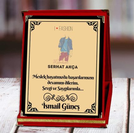 Manken Baskılı Plaket (1. Tasarım) | Kişiye Özel