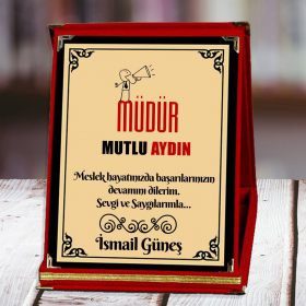 Müdüre Özel Kişiye Özel Plaket | Anlam Dolu Hediye