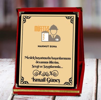 Müfettiş Baskılı Plaket (1. Tasarım) | Kişiye Özel