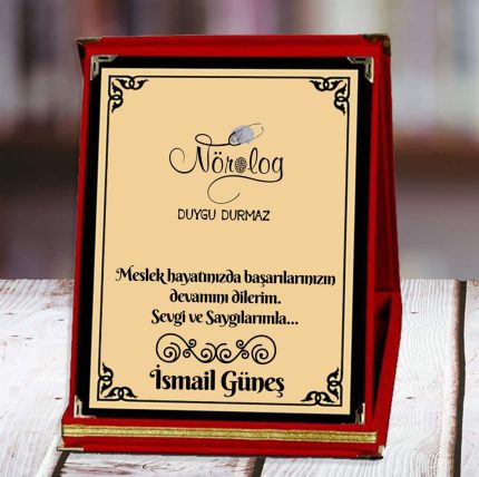 Nörolog Baskılı Plaket (1. Tasarım) | Kişiye Özel