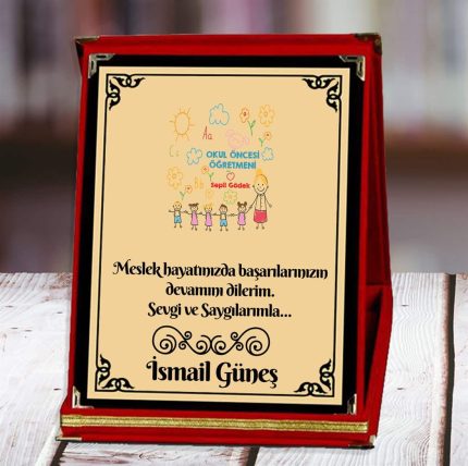 Okul Öncesi Öğretmeni Baskılı Plaket (3. Tasarım) | Kişiye Özel