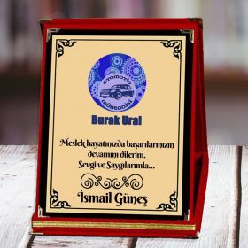 Otomotiv Mühendisi Kişiye Özel Baskılı Plaket | Hediyelik Tasarım