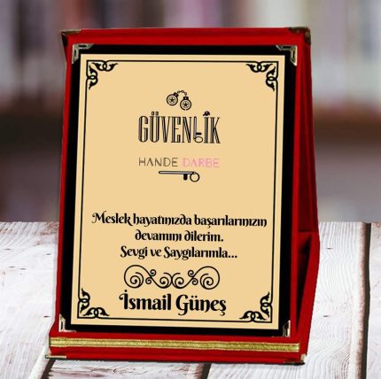 Özel Güvenlik Baskılı Plaket (2. Tasarım) | Kişiye Özel