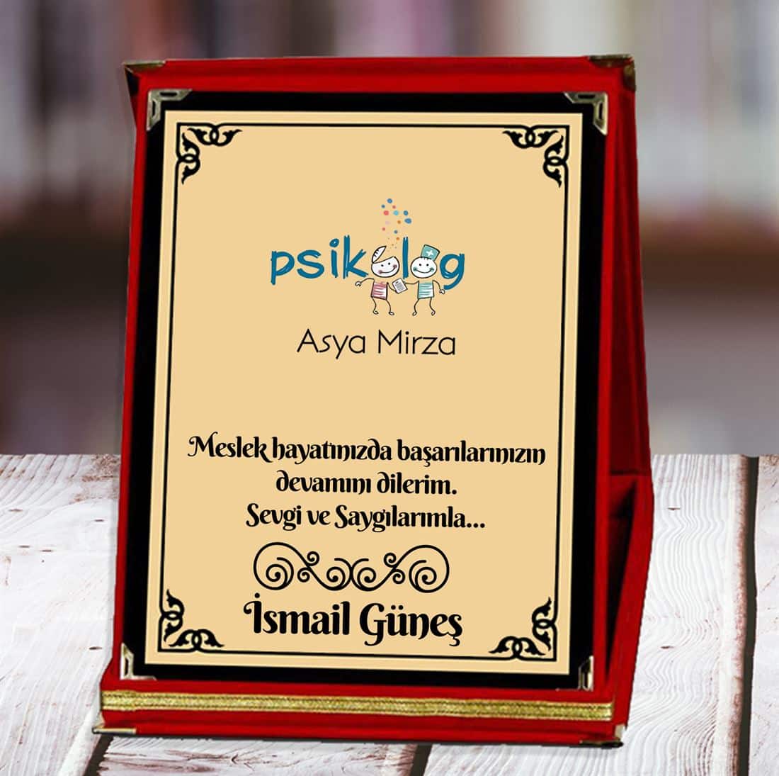 13.-Plaket Psikolog Baskılı Plaket (1. Tasarım) | Kişiye Özel