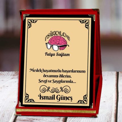 Psikolog Baskılı Plaket (4. Tasarım) | Kişiye Özel
