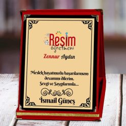 Resim Öğretmeni Baskılı Plaket (2. Tasarım) | Kişiye Özel