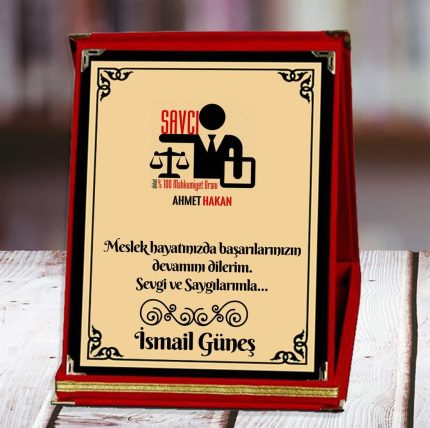 Savcı Baskılı Plaket (2. Tasarım) | Kişiye Özel