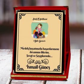 Sınıf Öğretmeni İçin Kişiye Özel Baskılı Plaket | Anlam Dolu Hediye