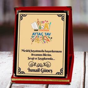 Sınıf Öğretmeni Kişiye Özel Baskılı Plaket | Anlamlı Hediye