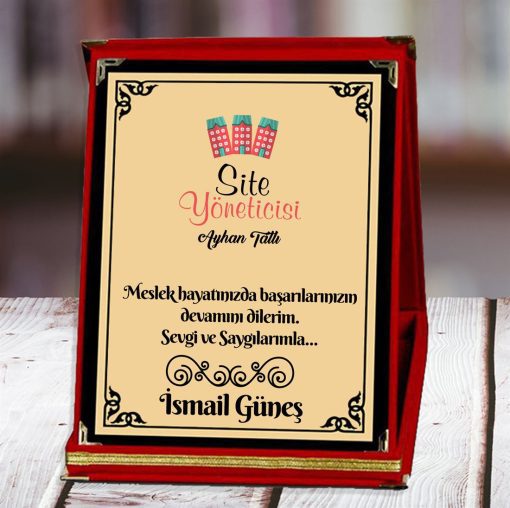 Site Yöneticisi Baskılı Plaket (1. Tasarım) | Kişiye Özel