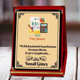 SMMM'lere Özel Kişiye Özel Baskılı Plaket | Anlamlı Hediye