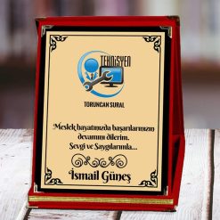 Teknisyen Baskılı Plaket (1. Tasarım) | Kişiye Özel