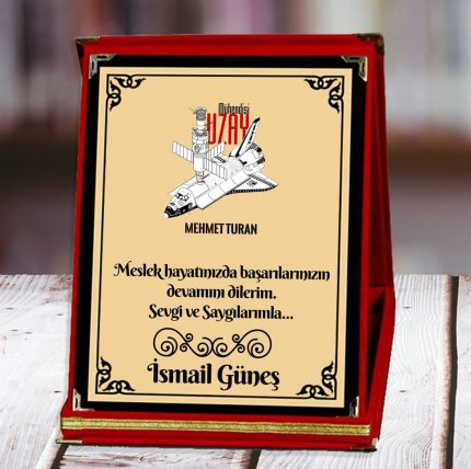 Uzay Mühendisi Baskılı Plaket (1. Tasarım) | Kişiye Özel