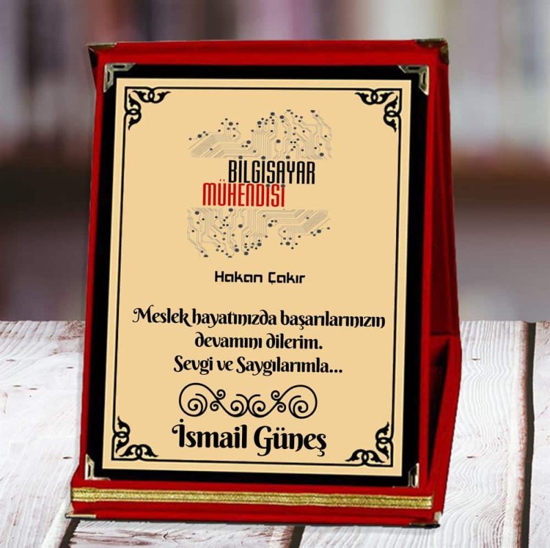 Bilgisayar Mühendisi Baskılı Plaket (3. Tasarım) | Kişiye Özel - Görsel 1