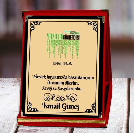 Yazılım Mühendisi Baskılı Plaket (1. Tasarım) | Kişiye Özel