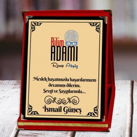 Bilim Adamı Baskılı Plaket | Kişiye Özel Mesleki Hediye