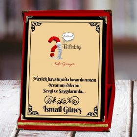 Bilirkişi Baskılı Plaket - Kişiye Özel Tasarım