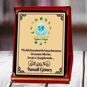 Kişiye Özel Çevre Mühendisi Plaketi | Anlamlı Mesleki Hediye