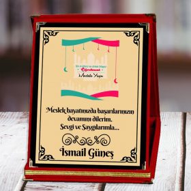 Din Kültürü ve Ahlak Bilgisi Öğretmenine Özel Baskılı Kadife Plaket