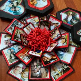 24 Fotoğraflı Kişiye Özel Patlayan Kutu - Sürpriz Anı Kutusu