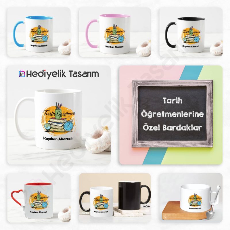 Tarih Öğretmenine Özel Kupa Bardaklar (4. Tasarım) - Görsel 2