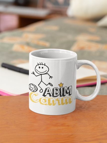 Abi Yazılı Kupa Bardak - Kişiye Özel Baskılı