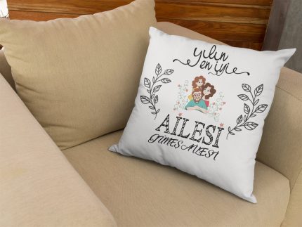 Yılın En İyi Ailesi Kişiye Özel Yastık