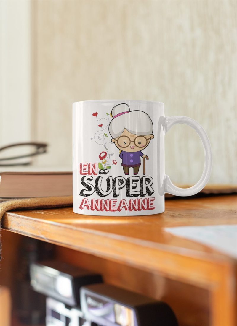 En Süper Anneanne Kupa Bardak - Kişiye Özel Baskılı - Görsel 1