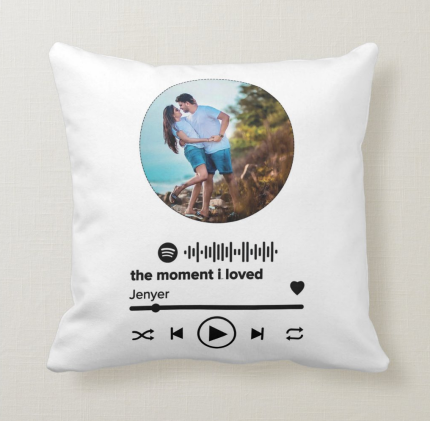 Kişiye Özel Spotify Tasarımlı Yastık
